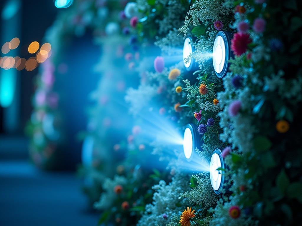 Geautomatiseerde klimaatcontrole voor evenement bloemen