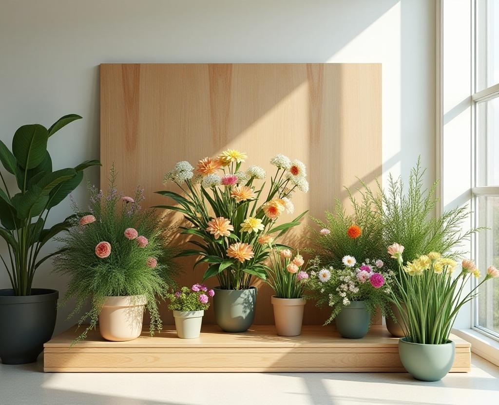 Duurzame milieuvriendelijke bloemen display systemen