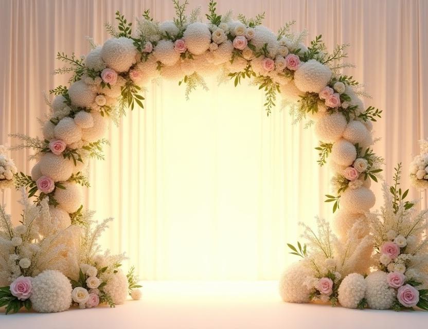 Bruiloft bloemenschikking installatie